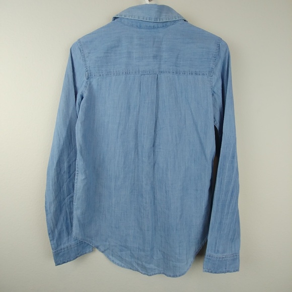 NWT Chambray Top Perfect Shirt Denim Button-Down - Picture 4 of 8